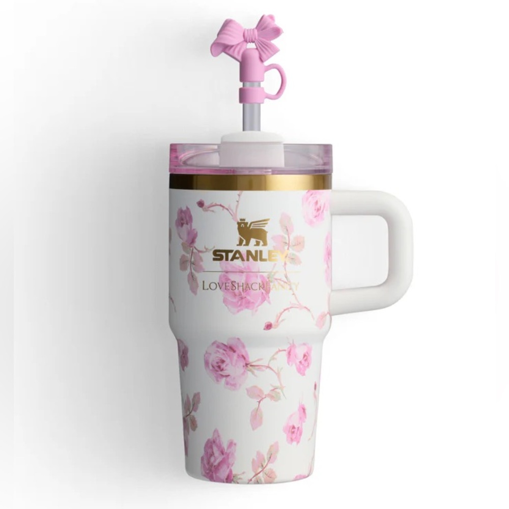 Small (20oz) | LoveShackFancy x Stanley Quencher - Ribbon Rosa